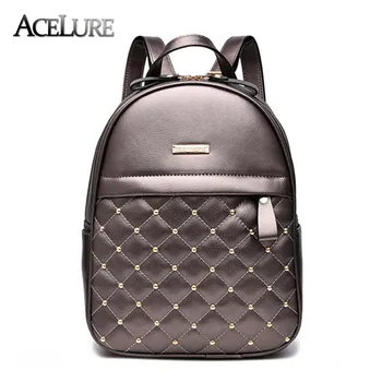 Women Backpacks 2017 Hot Sale Fashion Causal bags High Quality bead female shoulder bag PU Leather Backpacks For Girls,mochila