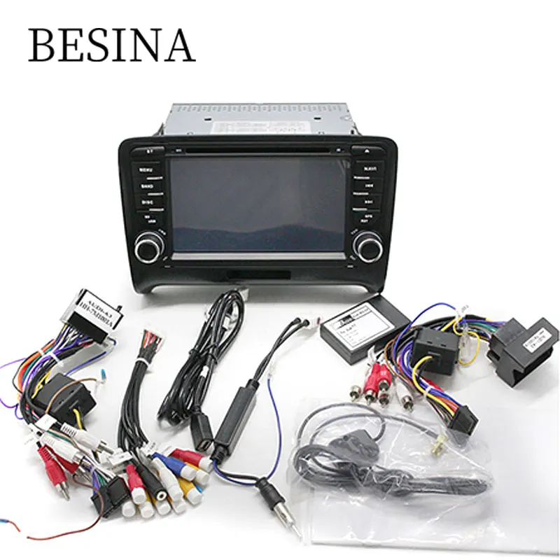 Excellent Besina Two Din 7 Inch Car DVD Player For AUDI TT 2006-2012 Canbus Radio GPS Navigation Steering Wheel Contol Map 1080P RDS USB 5