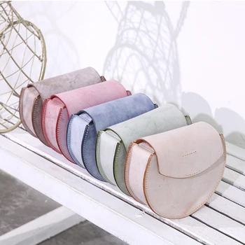 

YIFANGZHE Womens Genuine Cowhide Messenger Bag, Top Retro real leather woman shoulder bags with Semicircle design
