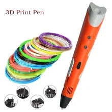 Most stable 3D Pen DIY 3D Printer Pen With 20 Color 200M PLA Filament Arts For