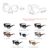 Женские поляризационные очки FUQIAN, круглые солнцезащитные очки большого размера, большие пластиковые очки, UV400, 2022 ► Фото 3/5