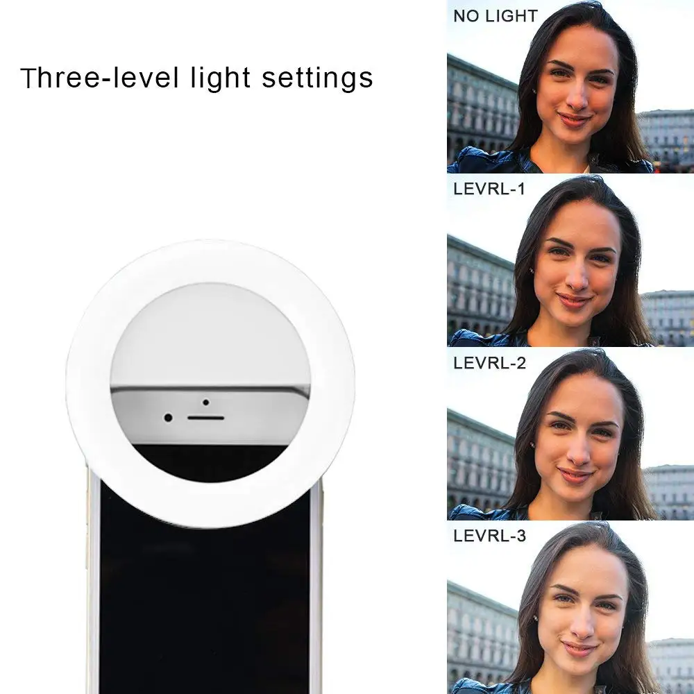 Перезаряжаемый кольцевой светильник для мобильного телефона для селфи для камеры 36 светодиодный светильник для iPhone iPad Sumsung Galaxy Tablet ноутбук фотография телефон