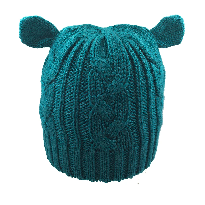 jacquard knit beanie hat