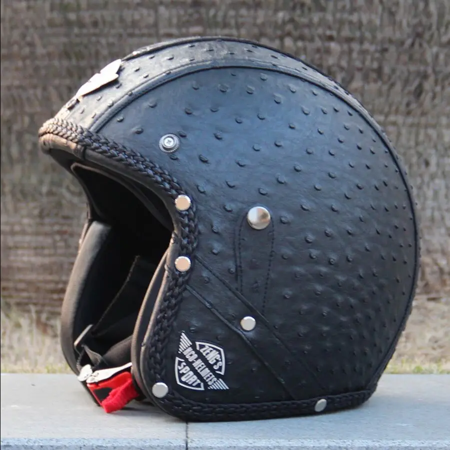 Vintage helmet hat helmet motorcycle helmet retro personality Prince Cruise - Цвет: Бежевый