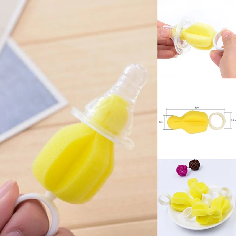 Greatangle Brosse éponge rotative à 360 degrés biberon de Lait pour bébé Lavage de Mamelon Nettoyage brosses d/'épurateur aléatoire
