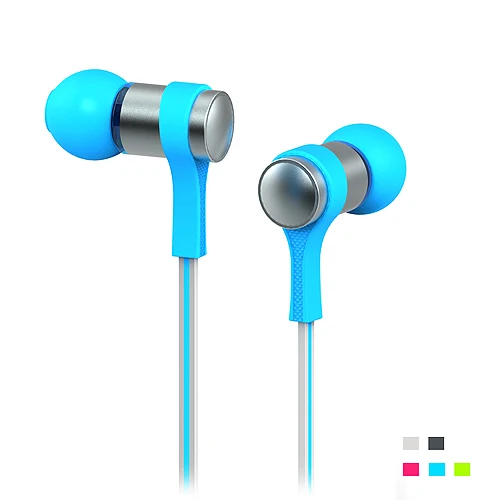 Wallytech WEA-118 earphone silver + blue