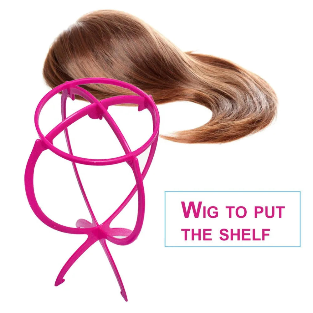 

Practical Design Women Adjustable Wig Stand Foldable Durable Plastic Wig Holder Racks for Styling Drying Display NewSale