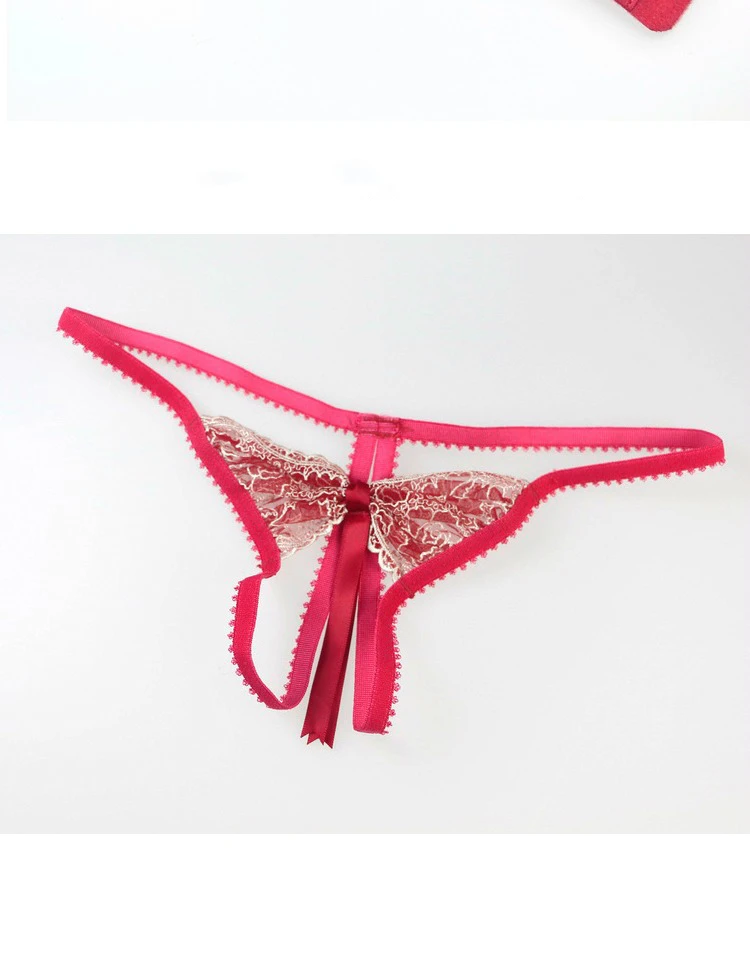 bralette sets Sexy Seduction Lingerie Open Breasts Small Breasts Push Up Bra Open Crotch Panty Underwear Set Women Lingerie french knickers set