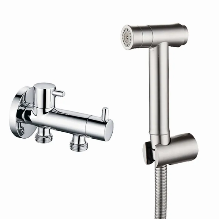 2 Function 304 Stainless Steel Toilet Hand held Bidet Spray Bathroom ...