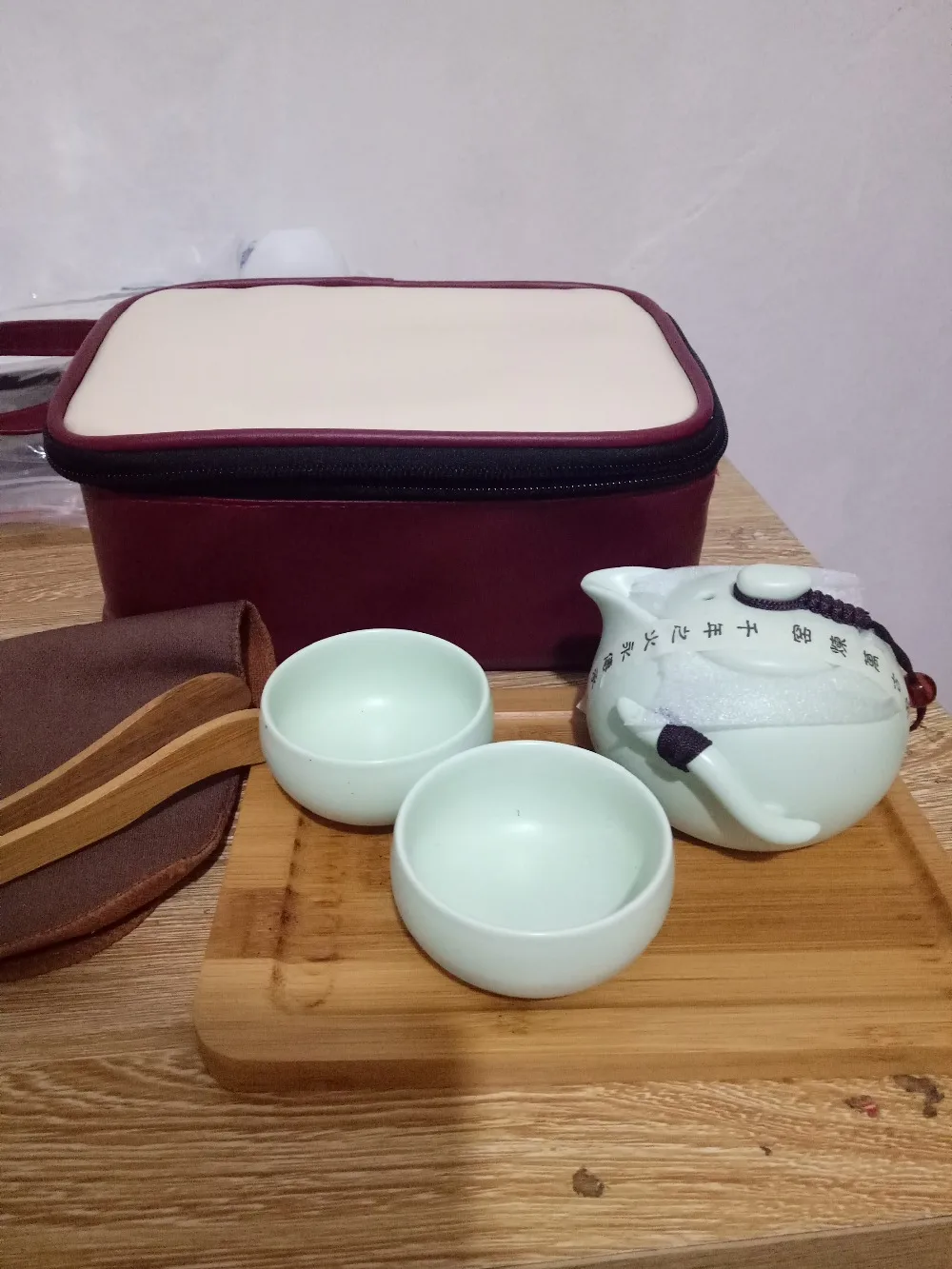 1 горшок 2/4 чашки дорожная сумка Ding kiln чайные наборы портативный дорожный чайный набор, быстрая чашка, чайник, Gaiwan. Чайный набор кунг-фу