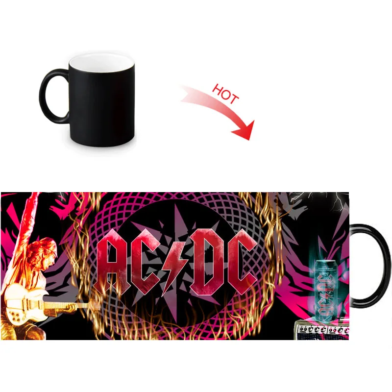 Керамическая кружка AC DC термочувствительные Волшебные кружки меняющие цвет