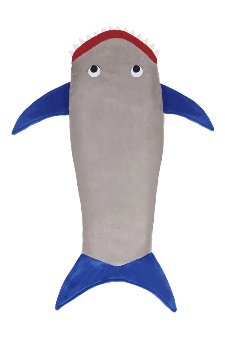 

Home Textiles Cartoon Child Shark Blanket Kids Sleeping Bag Fleece Sleeping Bag For 3-12 Years Old Boys And Girls