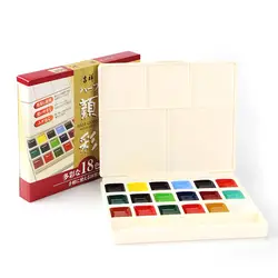 Япония акварель набор Краски с 18 цветов Акварель пигмент Твердые акварельные Краски иллюстратор Краски ING
