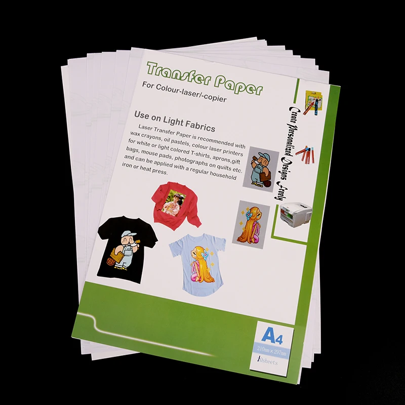 10 Sheets A4 Iron On Transfer Paper For Inkjet Heat Print Transfer
