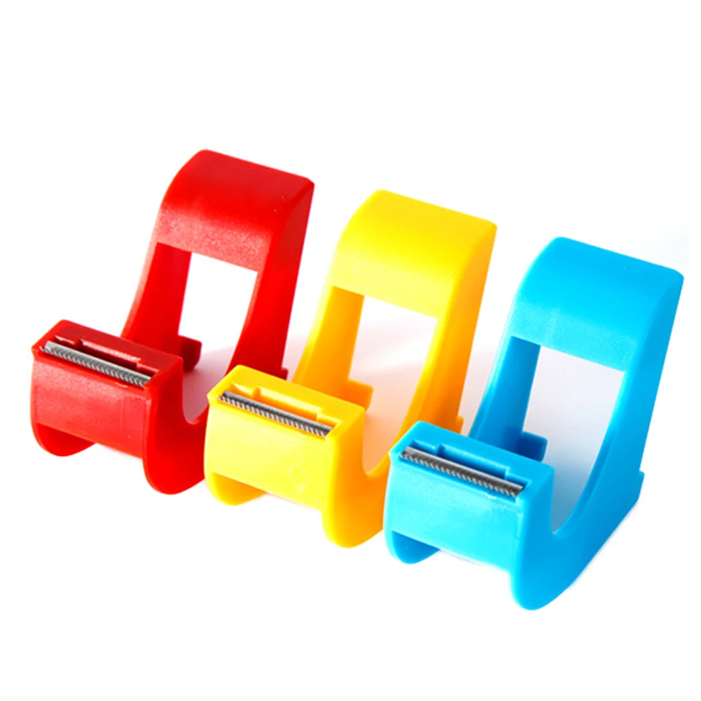 

Practical Plastic Adhesive Tape Dispenser Double Sided Tape Holder with Tape Cutter