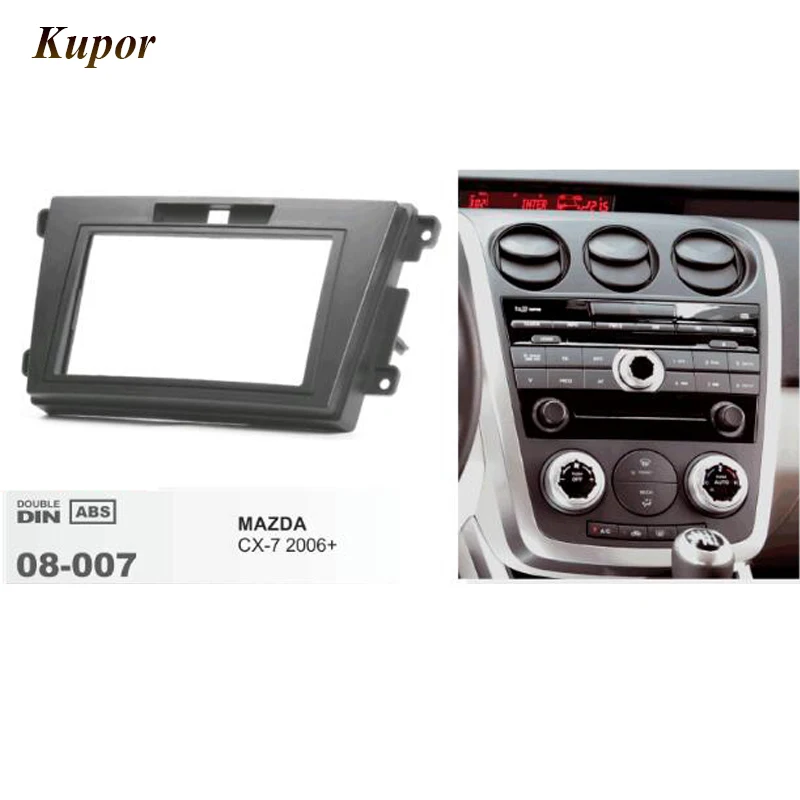 

08-007 Car Radio Fascia Panel For CX-7 2006+ Stereo Dash Facia Trim Surround CD Installation Frame Kit Double 2 Din 173*98mm