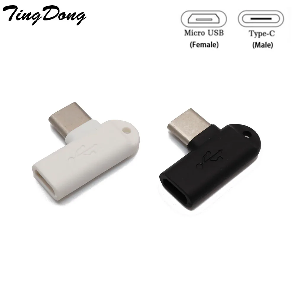 

1Pc 90 Degree Type C Male To Micro USB Female Data Sync Charge Converter Adapter For Android Phones Tablets Laptops