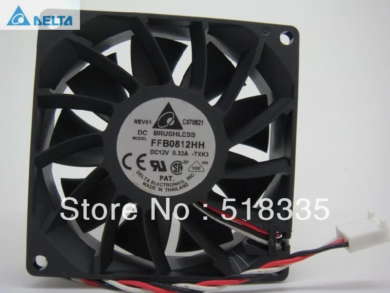 Вентилятор охлаждения для delta 8025 FFB0812HH 8 см 80 мм 8*8*2 5 80*80*25 12 В 0.32A|cooling fan|cooling fan 12v12v