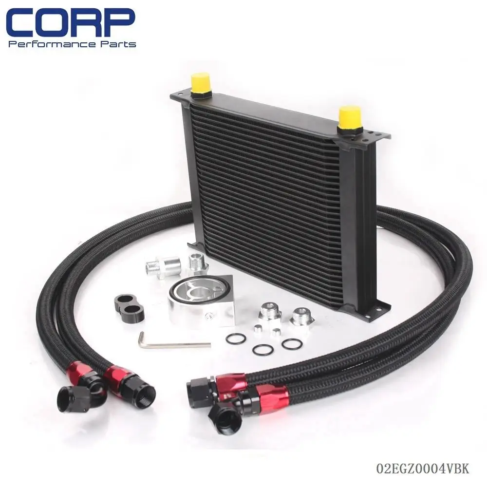 Free shipping Universal 30 Row Engine Oil Cooler Kit + Sandwich Plate