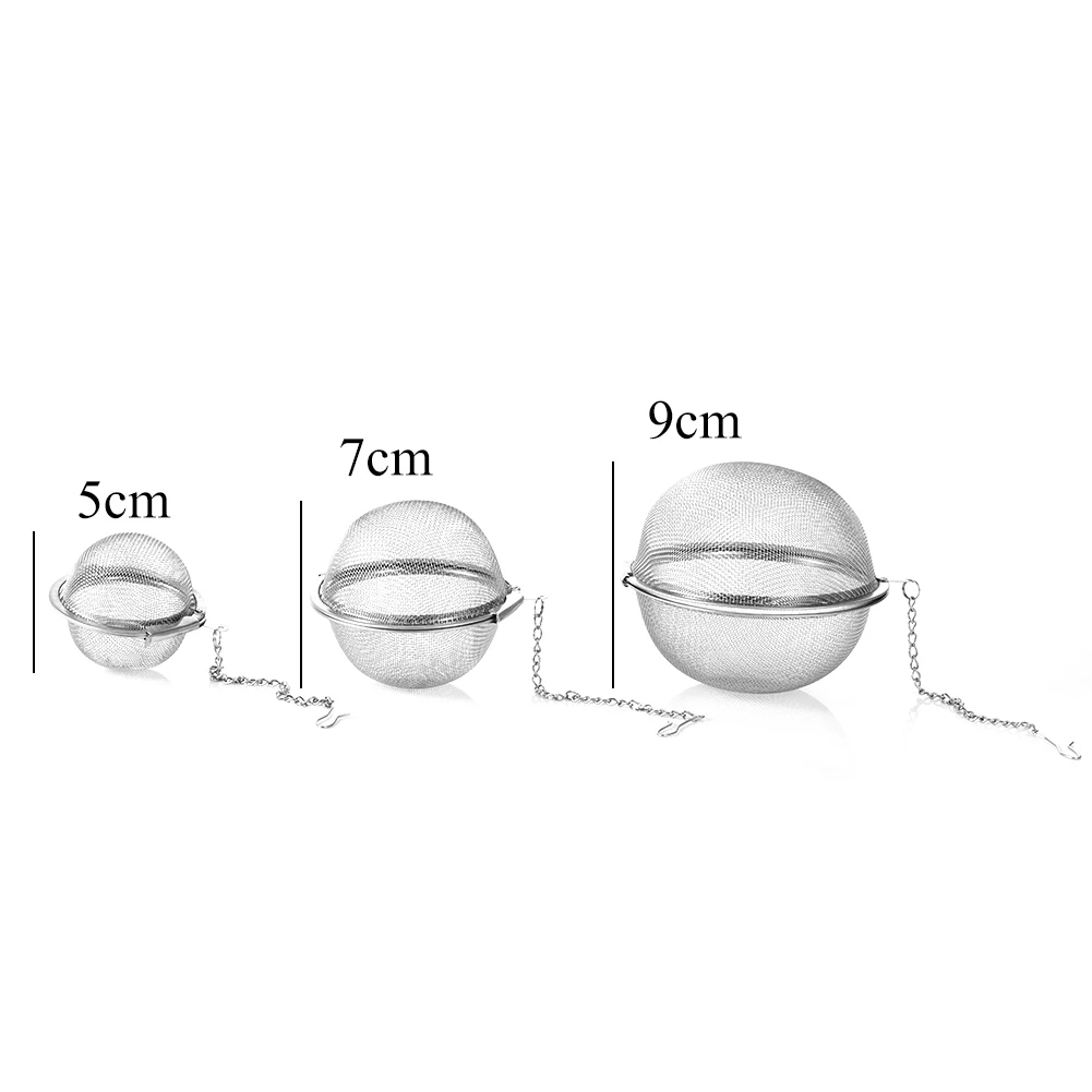 Чайный настойник из нержавеющей стали Сфера сетчатый фильтр для чая кофе травы сито для приправ диффузор чай фильтр шар 3 разных размера