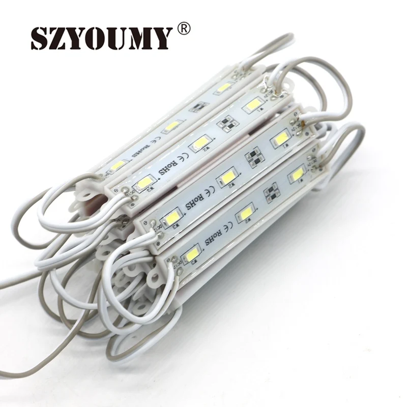 

SZYOUMY 500PCS 5630 3 LED Module Lighting For Sign DC12V Waterproof Superbright SMD Led Modules White/Blue/Red Color