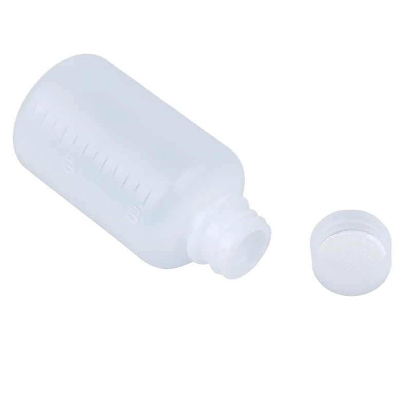 60 мл прозрачный пластиковый цилиндр формы химический агент бутылка 5 шт