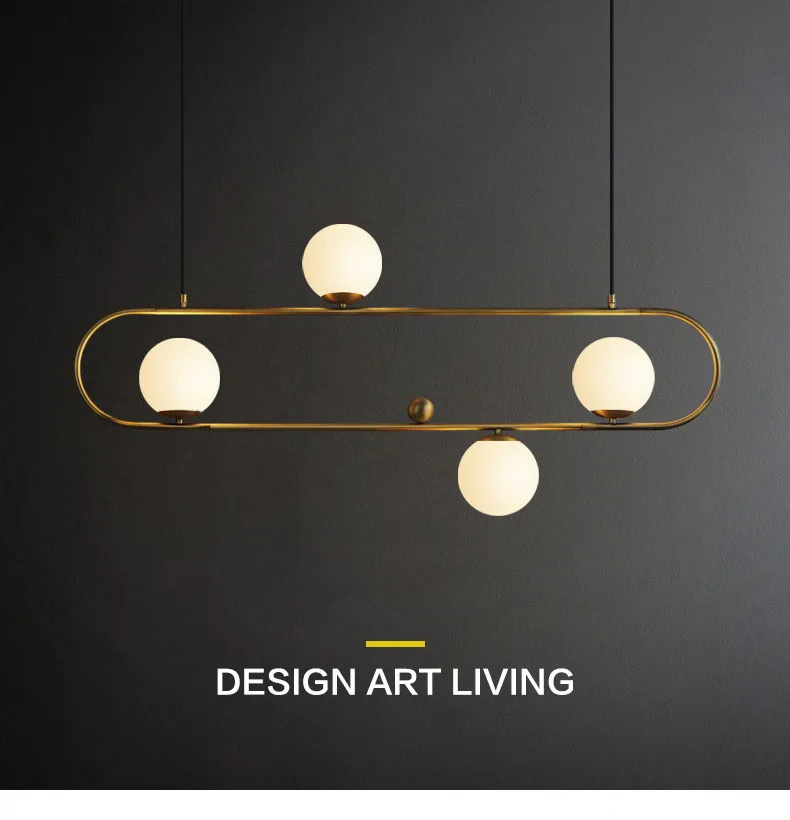 Industrial Style Art Swing Buckle Design Pendant Light Nordic Retro Glass Ball Restaurant Parlor Coffee Shop Light Fixtures