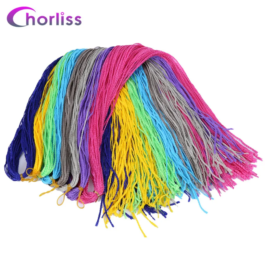 Chorliss 3" Zizi косички вязанные крючком волосы пряди цветные синтетические волосы для наращивания черный серый Zizi косички для волос