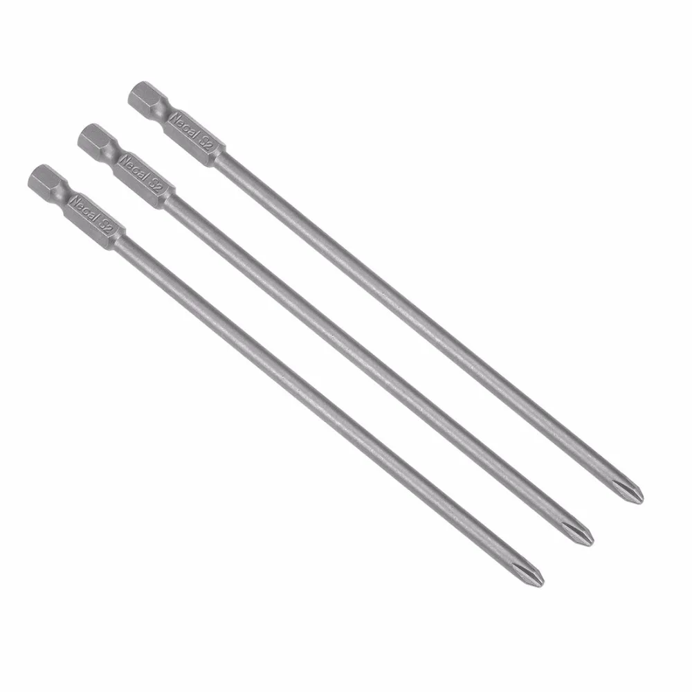 

UXCEL 3PCS 1/4'' Hex Shank 150mm Length 4.5mm Phillips PH2 Magnetic S2 Screwdriver Bits Home DIY Replace Phillips Screwdriver