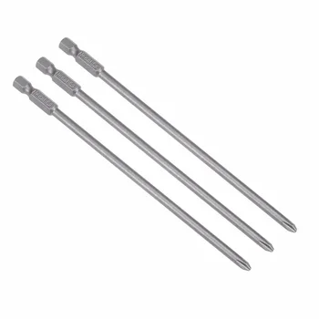 

UXCEL 3PCS 1/4'' Hex Shank 150mm Length 4.5mm Phillips PH2 Magnetic S2 Screwdriver Bits Home DIY Replace Phillips Screwdriver