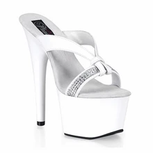 17 cm Plattform Sandale Mit Strass Riemen 7 Zoll Fashion Party Stripper Schuhe Avril Lavigne Wie Sexy Schuhe