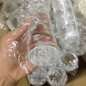 

OD50x140mm Plastic Acrylic Clear Extrusion Rod Within Bubbles Inside