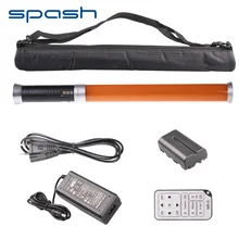 spash Portable Handheld LED Video Light Photographic Lighting 298 LEDs 3200K Camera Photo Tube Light Lamp with IR Remote Control
