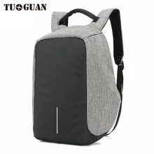TUGUAN модные Для мужчин зарядка через USB ноутбука Рюкзаки Школа Многофункциональный Водонепроницаемый anti theft Back Pack для мужской подросток Сумки