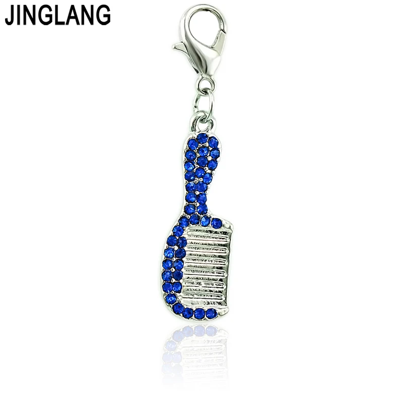 JINGLANG12piecesLotFashionCharmsWithLobsterClaspDangleBlue