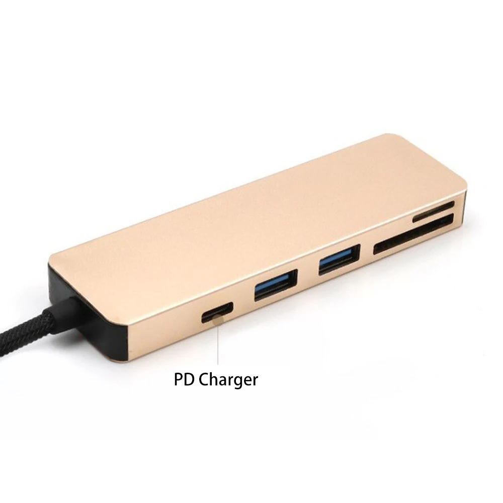 USB концентратор 5 в 1 с 2 портами 3 0 и кардридером для SD TF карт|USB-хабы| |