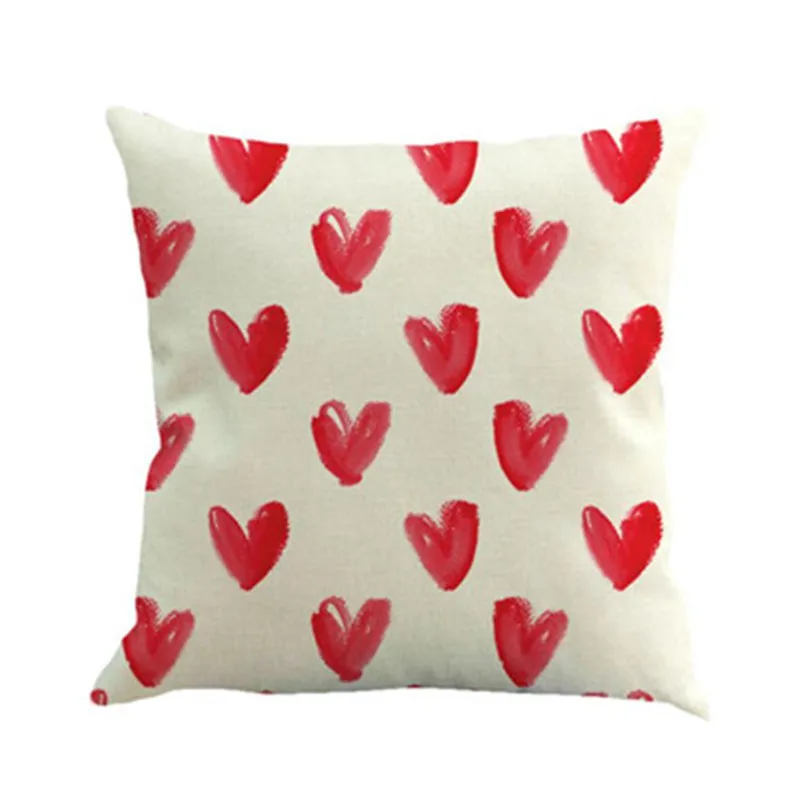 Чехол для подушки Happy Valentines Day 45x45 см хлопок лен Любовь Сердце чехол для подушки с принтом декоративный диван Свадебные вечерние