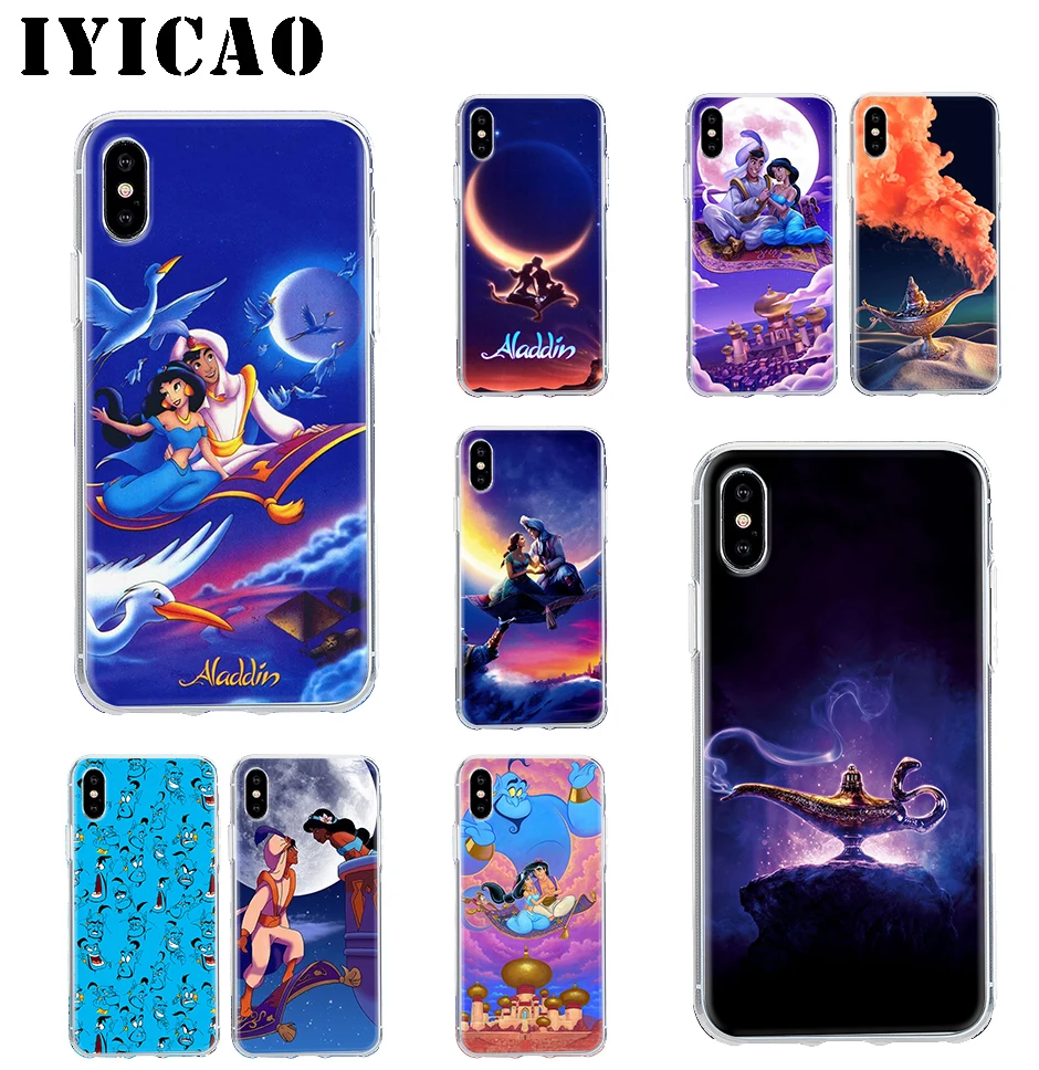 

IYICAO Aladdin cartoon Hard Case Cover Shell for iPhone 4 4s 5 5s Se 6 7 7plus 8 8Plus X XS MAX XR 6s Plus 11 pro max