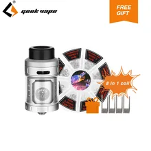 Оригинальный GeekVape Zeus RTA распылитель 4 мл бак с бесплатным подарком 48 шт. KA1 катушка и 810 капельный наконечник и 510 капельный наконечник Zeus RTA электронная сигарета танк