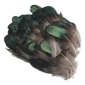 

50pcs/pack Beautiful Natural Green Pheasant Feathers For Crafts Millinery Embellishments DIY Handmake Arts Material Accessory