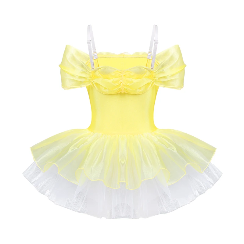 CHICTRY Kids Girls 2-Piece Flower Applique Tutu Skirt Top Set for Gymnastics Ballet Dancing or Swimming
