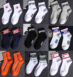 Women Harajuku Fashionable Brand Cotton Autumn Winter Street Hip-hop Letters Solid Striped Sport Casual Crew Socks Women Harajuku Fashionable Brand Cotton Autumn Winter Street Hip-hop Letters Solid Striped Sport Casual Crew Socks