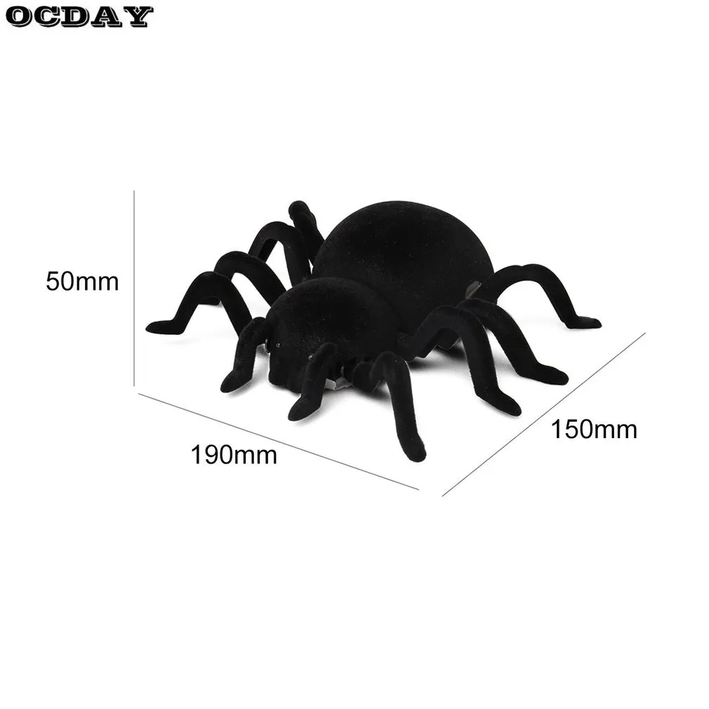 OCDAY радиоуправляемые пауки инфракрасный пульт дистанционного управления макет поддельные радиоуправляемые игрушки Моделирование скалолазание паук трюк ужасающие игрушки для детей