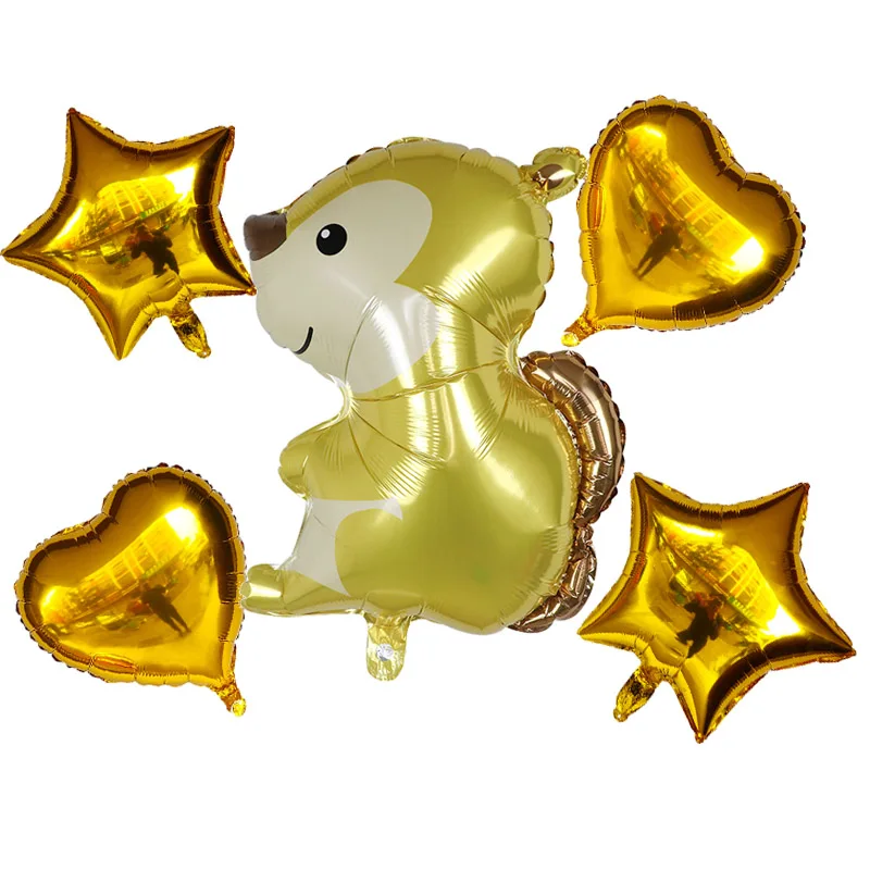 5 шт большие воздушные шарики в виде животных енота Ежика лисы баллон гелия с днем рождения джунгли вечерние украшения Дети душ Декор Игрушки