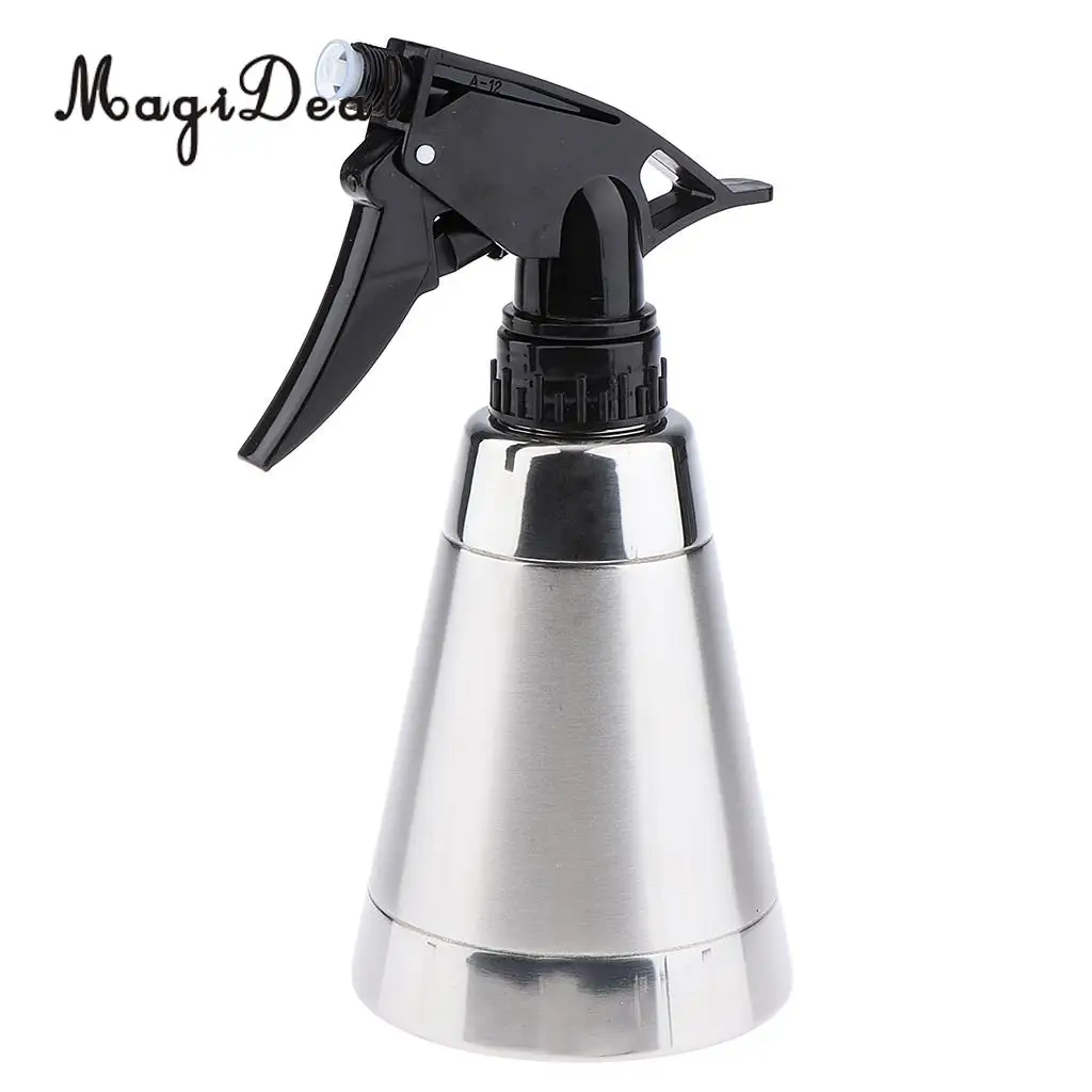 Kesoto 300ml Stainless Steel Empty Fine Mist Trigger Spray Bottle for Hair Salon Hairdressing