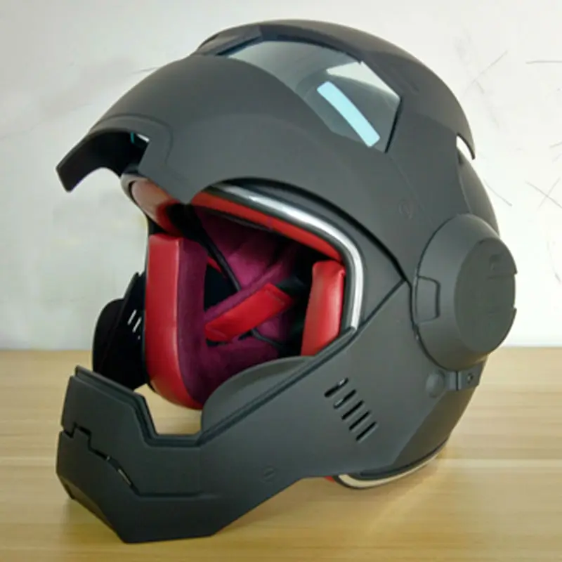 Masei 610 ABS Матовый Черный Мужской Женский шлем IRONMAN железный человек мотоциклетный шлем полушлем открытый шлем для мотокросса