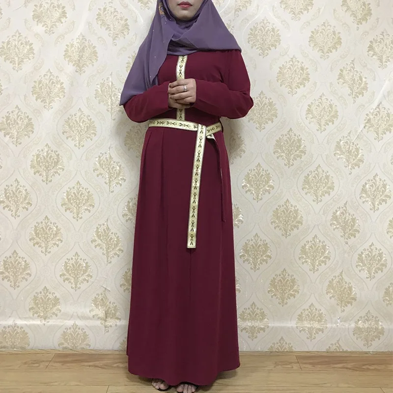 Исламское платье-Кафтан на Ближнем Востоке Арабский мусульманский DubaiIndonesia марокканский кафтан абайя Пакистанская элегантная повседневная одежда Vestidos