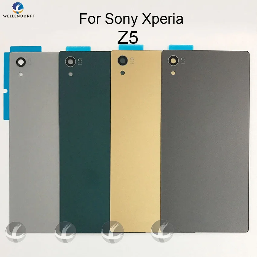 Заднее стекло для sony Xperia Z5 E6603 E6633 E6653 E6683, стеклянный чехол на батарейку, корпус на дверь с логотипом+ NFC