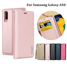 Чехол-книжка из искусственной кожи для телефона samsung Galaxy A50, мягкая задняя крышка из ТПУ с отделением для карт, держатель подставка для телефона