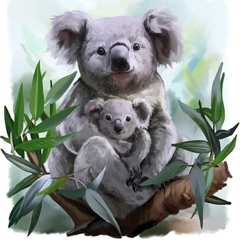 

5d diy Diamond Painting Koala family full Diamond Embroidery Cross Stitch,handmade Diamond Mosaic,art and Crafts, Z1094